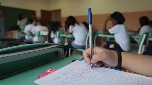 sala de aula quadro de matematica