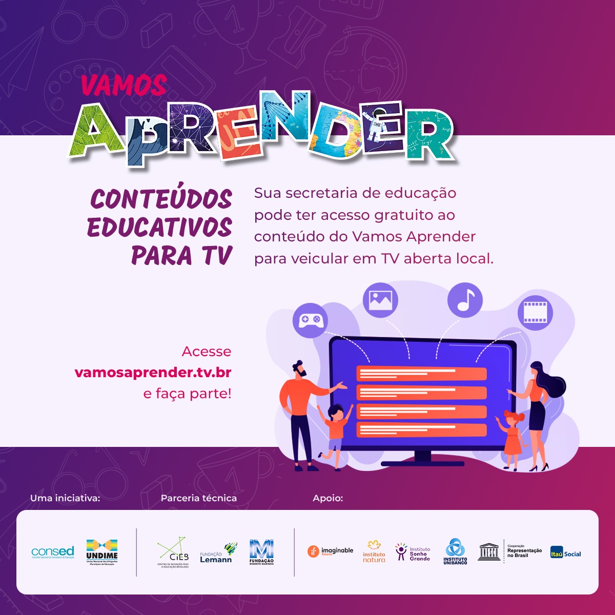 Projeto Vamos Aprender já está disponível - Conviva Educação